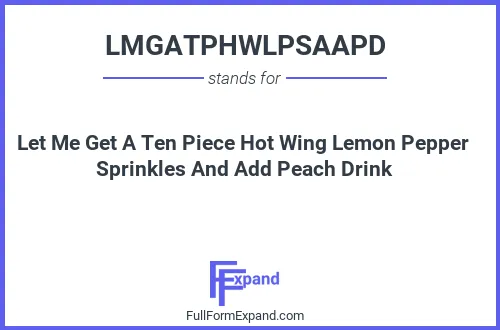 Full form of LMGATPHWLPSAAPD