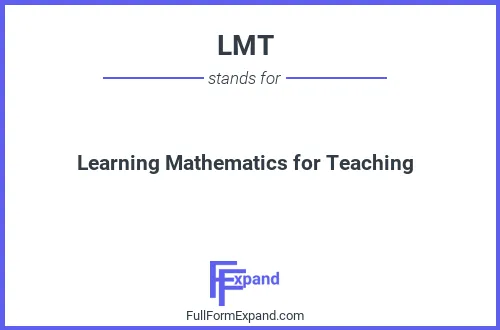 Full form of LMT