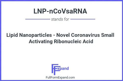 Full form of LNP-nCoVsaRNA