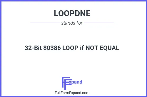 Full form of LOOPDNE