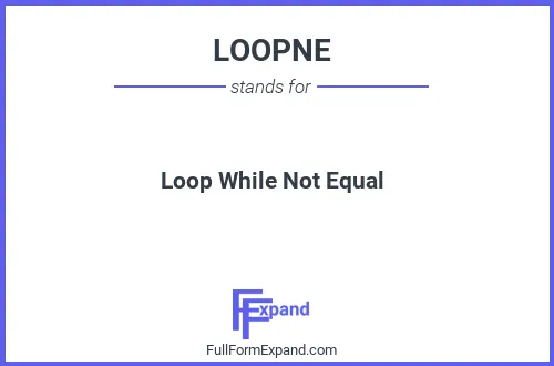 Full form of LOOPNE