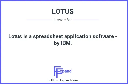 Full form of LOTUS