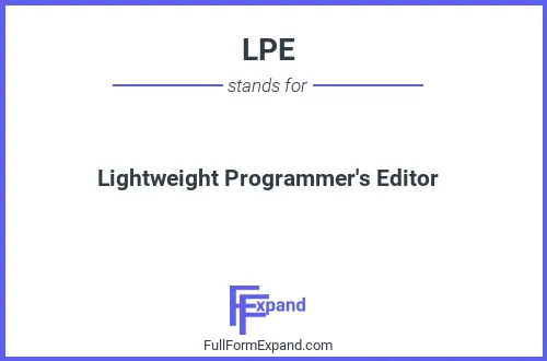Full form of LPE