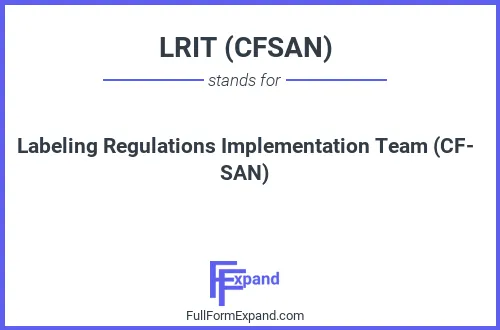 Full form of LRIT (CFSAN)