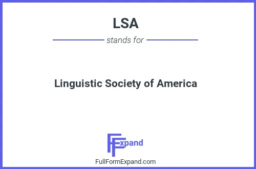 Full form of LSA