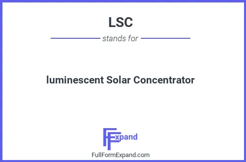 Full form of LSC