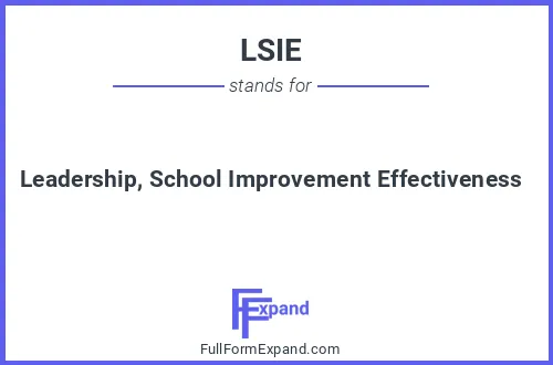 Full form of LSIE