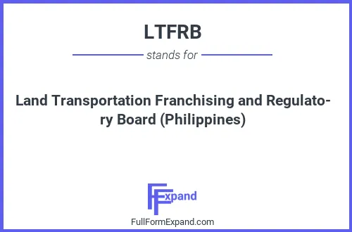 Full form of LTFRB