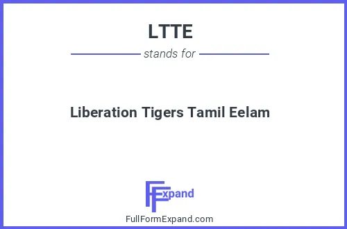Full form of LTTE