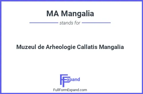 Full form of MA Mangalia