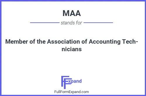 Full form of MAA