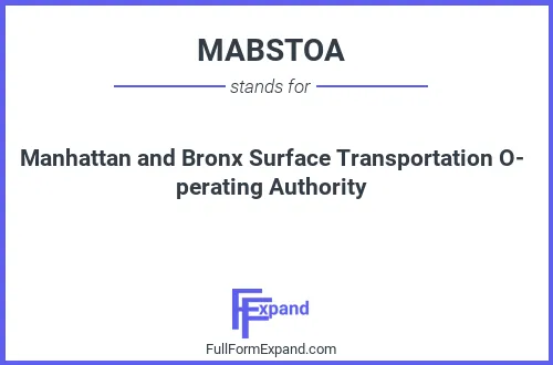 Full form of MABSTOA