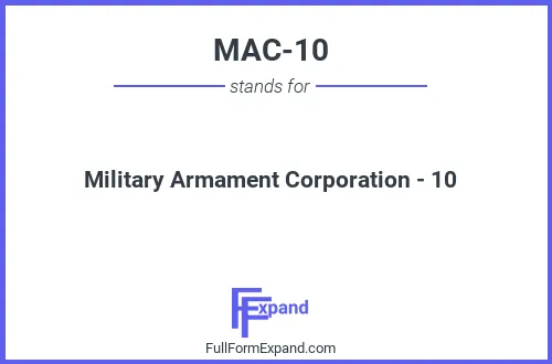 Full form of MAC-10