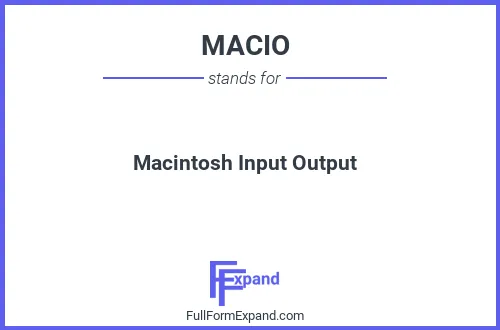 Full form of MACIO