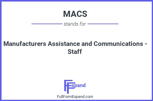Full form of MACS
