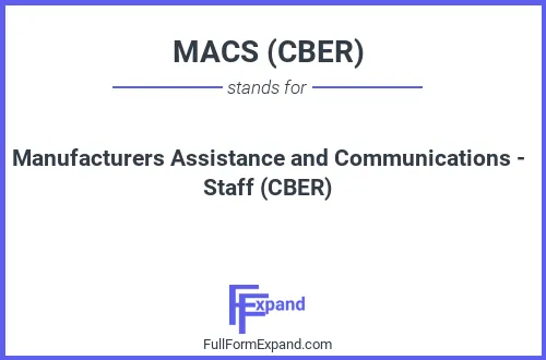 Full form of MACS (CBER)