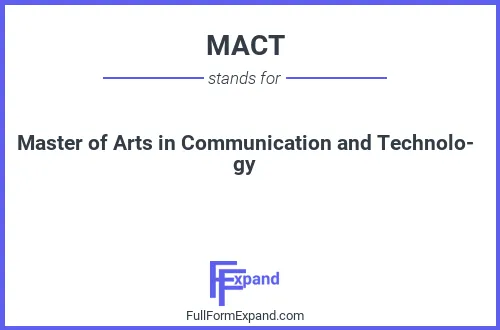 Full form of MACT