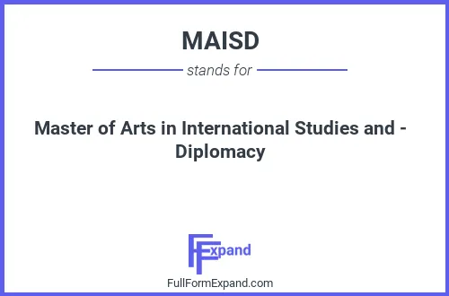 Full form of MAISD