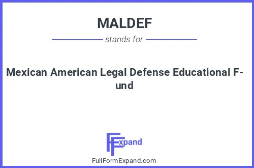 Full form of MALDEF