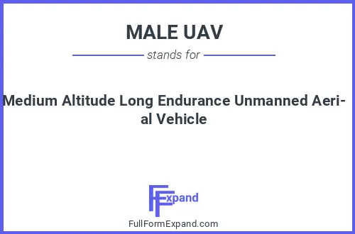 Full form of MALE UAV