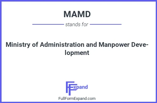Full form of MAMD