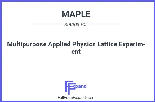 Full form of MAPLE