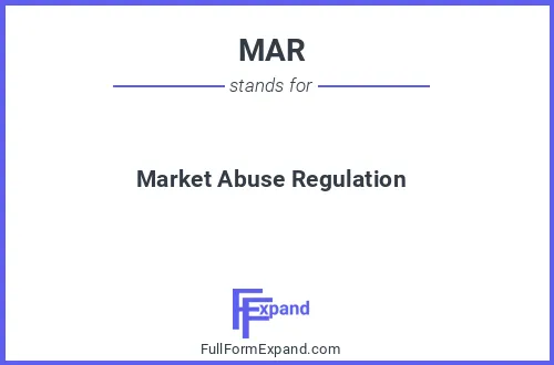 Full form of MAR