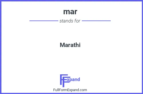 Full form of mar