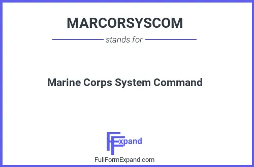 Full form of MARCORSYSCOM