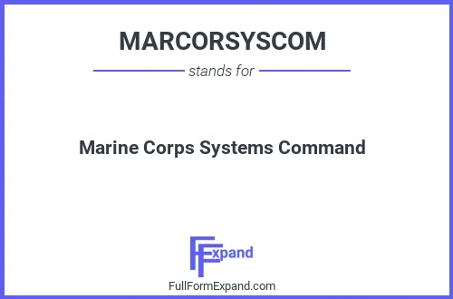 Full form of MARCORSYSCOM