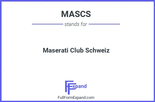Full form of MASCS