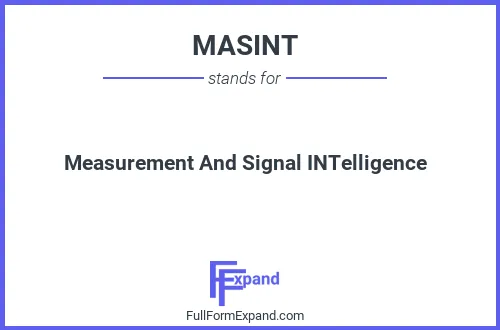 Full form of MASINT