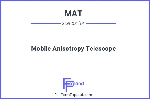 Full form of MAT