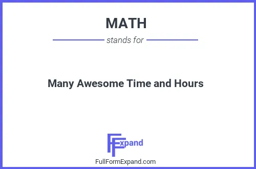 Full form of MATH