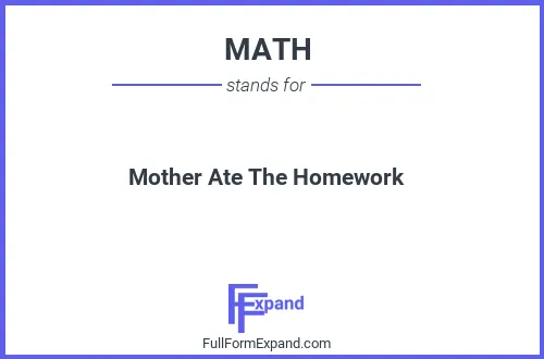 Full form of MATH