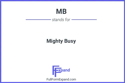 Full form of MB