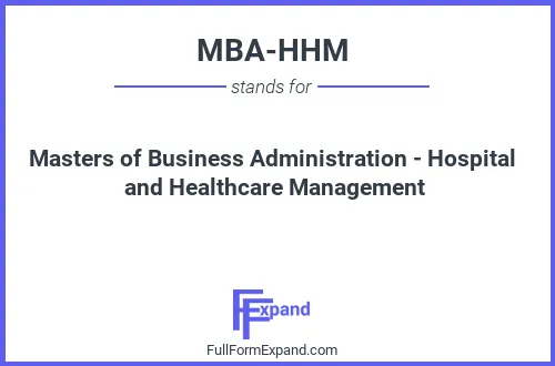Full form of MBA-HHM