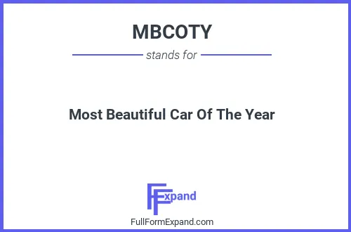 Full form of MBCOTY