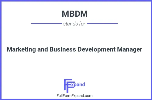 Full form of MBDM