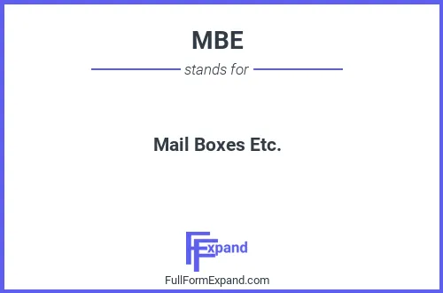 Full form of MBE