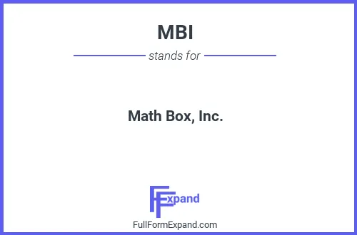 Full form of MBI