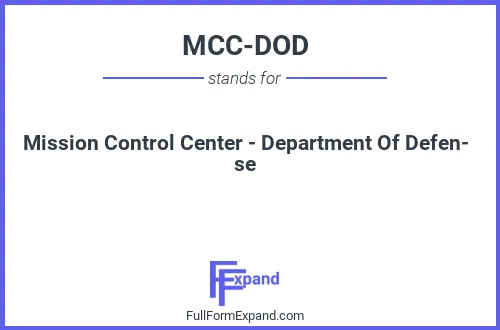 Full form of MCC-DOD