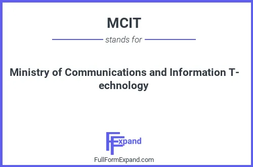 Full form of MCIT