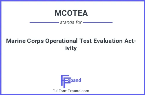 Full form of MCOTEA