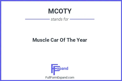 Full form of MCOTY