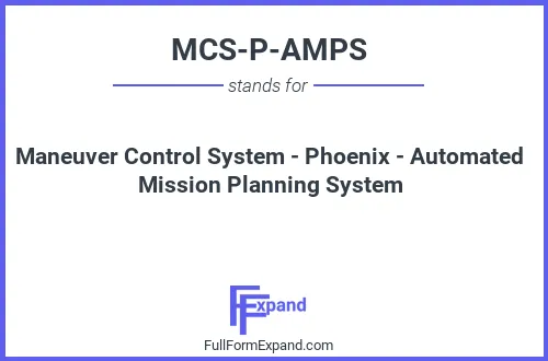 Full form of MCS-P-AMPS