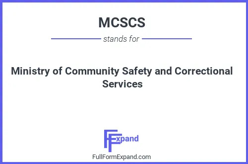 Full form of MCSCS