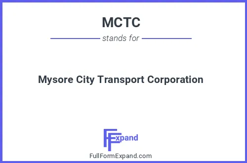 Full form of MCTC