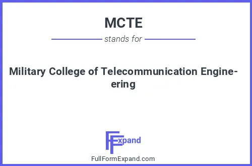 Full form of MCTE