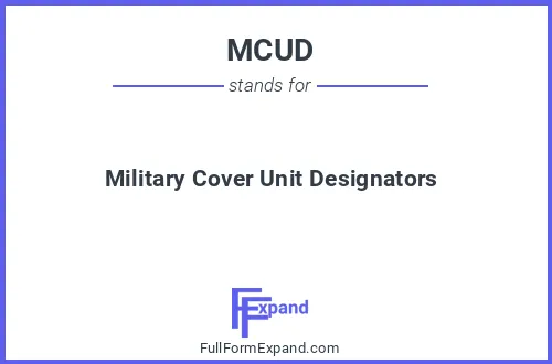 Full form of MCUD